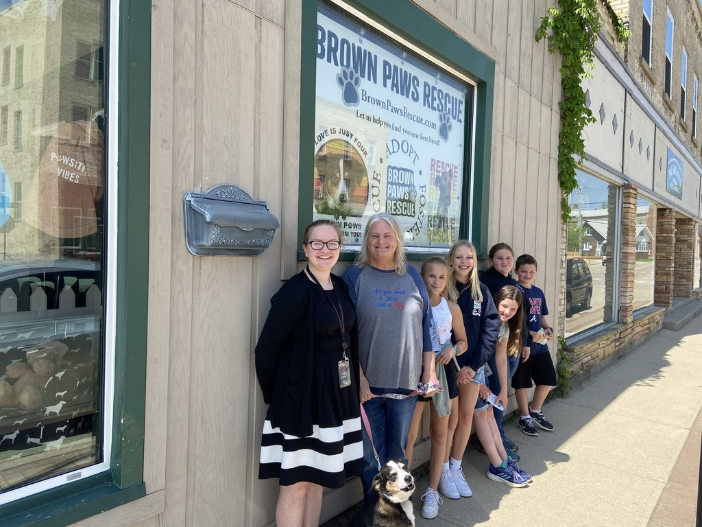Students touring Brown Paws Rescue.